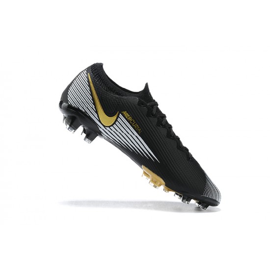 Kopacky Nike Mercurial Vapor 13 Elite FG Černá Zlato Bílý Low Pánské