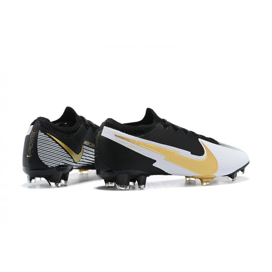 Kopacky Nike Mercurial Vapor 13 Elite FG Černá Zlato Bílý Low Pánské