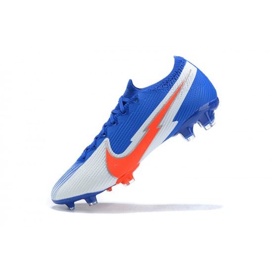 Kopacky Nike Mercurial Vapor 13 Elite FG Modrý Bílý Oranžovýý Low Pánské