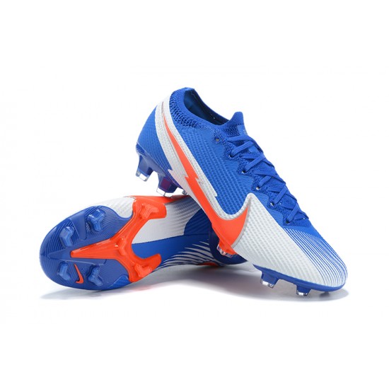 Kopacky Nike Mercurial Vapor 13 Elite FG Modrý Bílý Oranžovýý Low Pánské