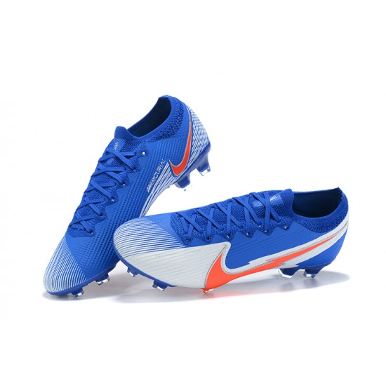 Kopacky Nike Mercurial Vapor 13 Elite FG Modrý Bílý Oranžovýý Low Pánské