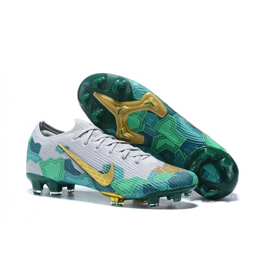 Kopacky Nike Mercurial Vapor 13 Elite FG Zelená Zlato Bílý Low Pánské