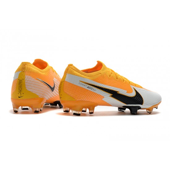 Kopacky Nike Mercurial Vapor 13 Elite FG Low Bílý Oranžovýý Černá Pánské