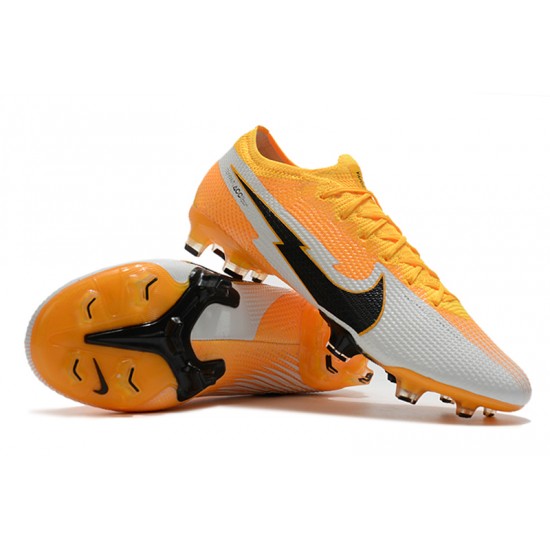 Kopacky Nike Mercurial Vapor 13 Elite FG Low Bílý Oranžovýý Černá Pánské