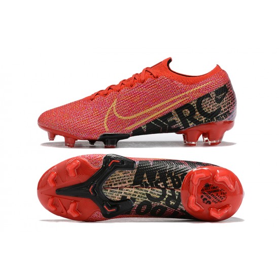 Kopacky Nike Mercurial Vapor 13 Elite FG Červené Černá Oranžovýý Low Pánské