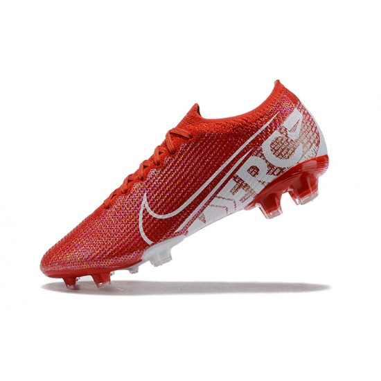 Kopacky Nike Mercurial Vapor 13 Elite FG Červené Bílý Low Pánské