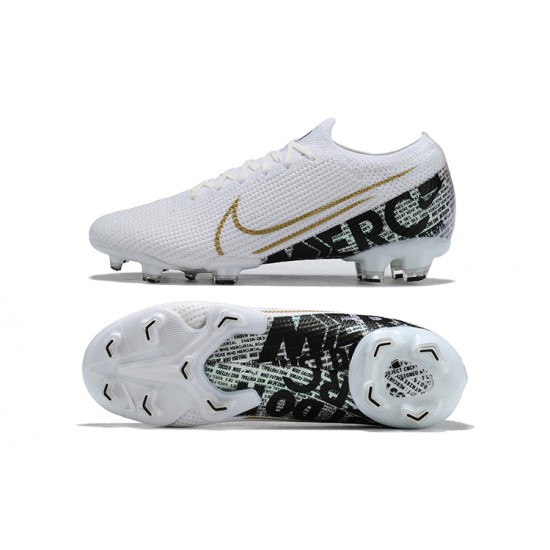 Kopacky Nike Mercurial Vapor 13 Elite FG Bílý Černá Zlato Zelená Low Pánské