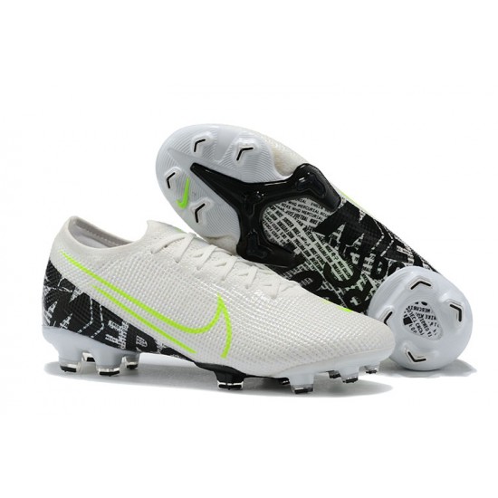 Kopacky Nike Mercurial Vapor 13 Elite FG Bílý LightZelená Černá Low Pánské