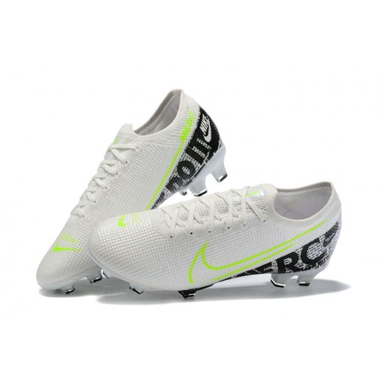 Kopacky Nike Mercurial Vapor 13 Elite FG Bílý LightZelená Černá Low Pánské