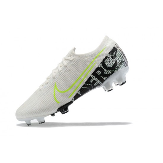 Kopacky Nike Mercurial Vapor 13 Elite FG Bílý LightZelená Černá Low Pánské