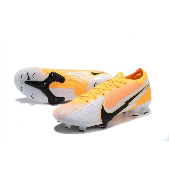 Kopacky Nike Mercurial Vapor 13 Elite FG Žlutý Oranžovýý Černá Bílý Low Pánské