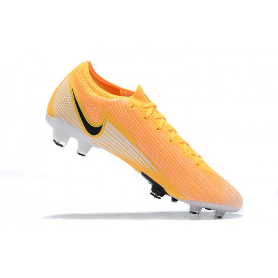 Kopacky Nike Mercurial Vapor 13 Elite FG Žlutý Oranžovýý Černá Bílý Low Pánské