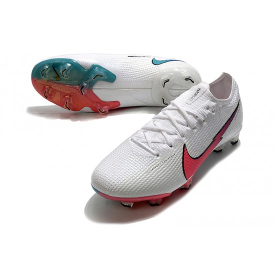 Kopacky Nike Mercurial Vapor 13 Elite Korea FG Low Bílý Růžový Turqoise Pánské