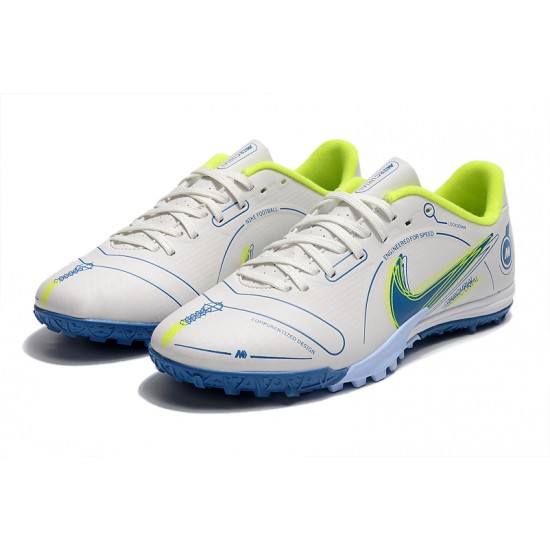Kopacky Nike Mercurial Vapor 14 Academy TF Low Bílý Žlutý Zelená Pánské
