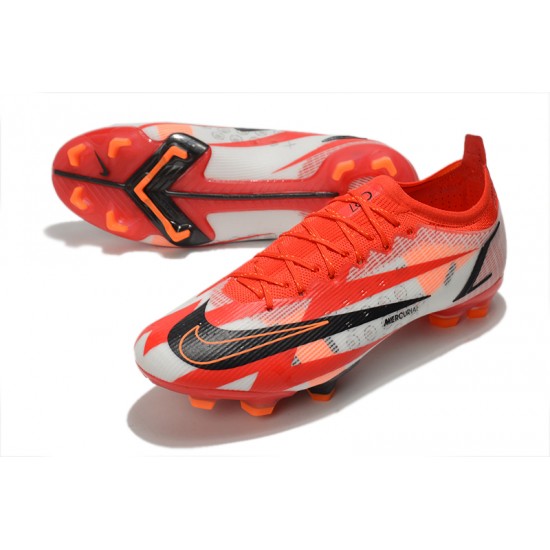 Kopacky Nike Mercurial Vapor 14 Elite CR7 FG Low Bílý Červené Černá Pánské