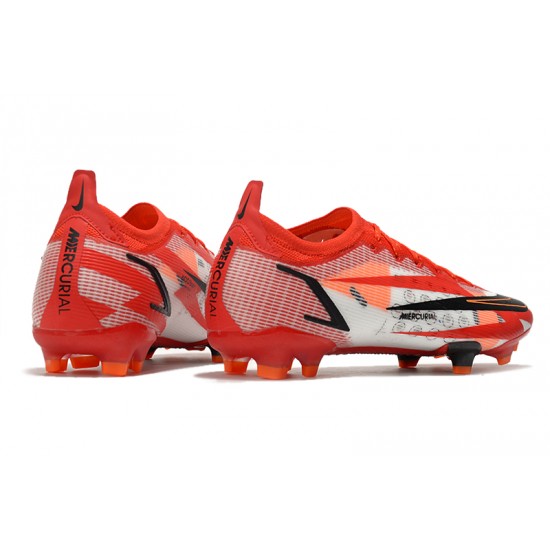 Kopacky Nike Mercurial Vapor 14 Elite CR7 FG Low Bílý Červené Černá Pánské