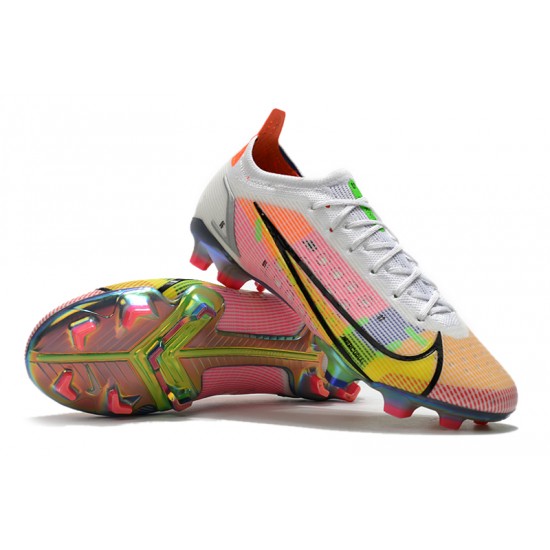 Kopacky Nike Mercurial Vapor 14 Elite FG Low Bílý Růžový Pánské