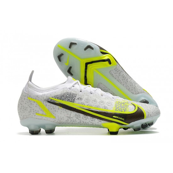 Kopacky Nike Mercurial Vapor 14 Elite FG Low Bílý Žlutý Černá Woemn And Pánské