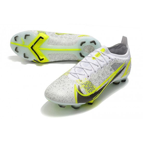 Kopacky Nike Mercurial Vapor 14 Elite FG Low Bílý Žlutý Černá Woemn And Pánské