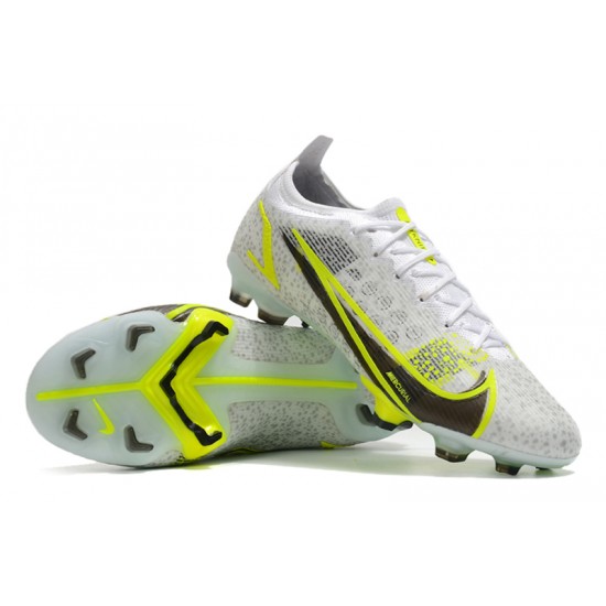 Kopacky Nike Mercurial Vapor 14 Elite FG Low Bílý Žlutý Černá Woemn And Pánské