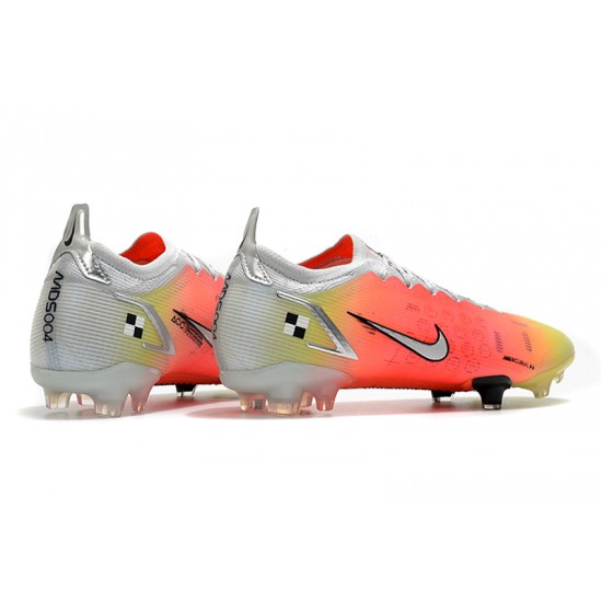 Kopacky Nike Mercurial Vapor 14 Elite FG Low Bílý Žlutý Růžový Woemn And Pánské