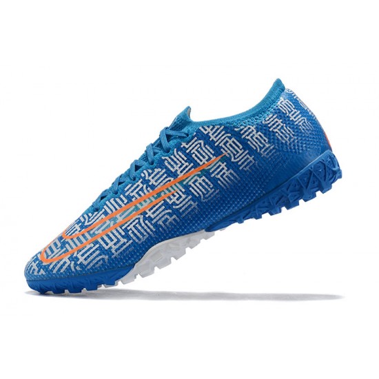 Kopacky Nike Mercurial Vapor 13 Elite TF Modrý Bílý Oranžovýý Low Pánské