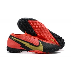 Kopacky Nike Mercurial Vapor 13 Elite TF Červené Zlato Černá Low Pánské 