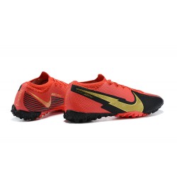Kopacky Nike Mercurial Vapor 13 Elite TF Červené Zlato Černá Low Pánské 