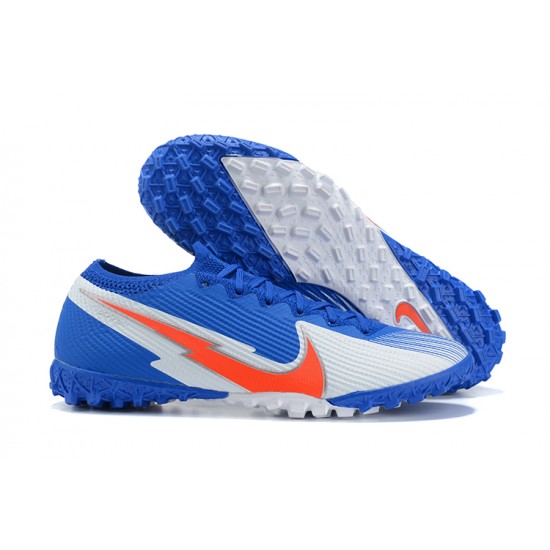 Kopacky Nike Mercurial Vapor 13 Elite TF Bílý Oranžovýý Modrý Low Pánské