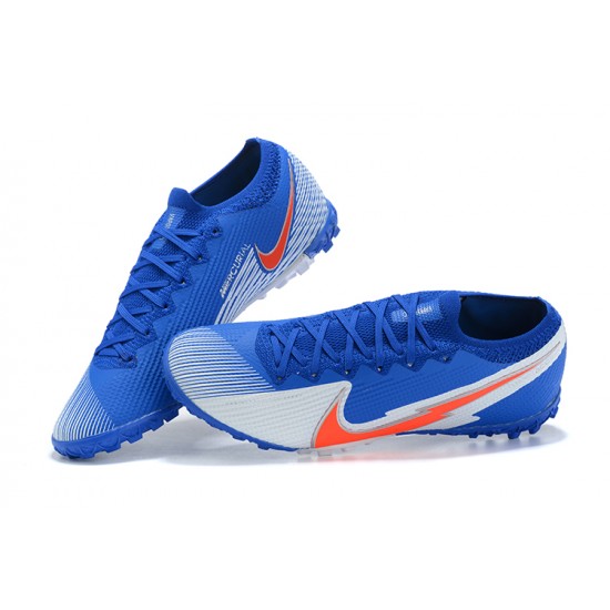 Kopacky Nike Mercurial Vapor 13 Elite TF Bílý Oranžovýý Modrý Low Pánské