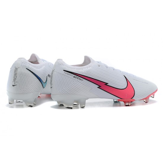 Kopacky Nike Mercurial Vapor VII 13 Elite FG Bílý Růžový Modrý Zelená Low Pánské