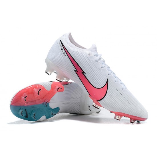 Kopacky Nike Mercurial Vapor VII 13 Elite FG Bílý Růžový Modrý Zelená Low Pánské