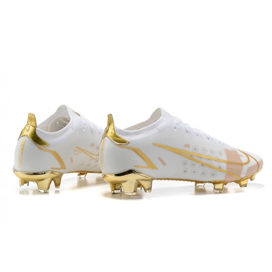 Kopacky Nike Mercurial Vapor XIV Elite FG Bílý Zlato Low Pánské