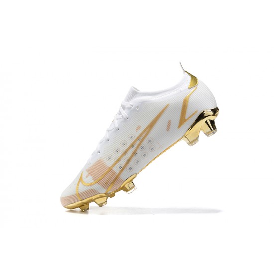 Kopacky Nike Mercurial Vapor XIV Elite FG Bílý Zlato Low Pánské