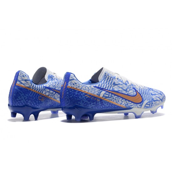 Kopacky Nike Mercurial Vapor XV FG Bílý Zlato Modrý Pánské Low