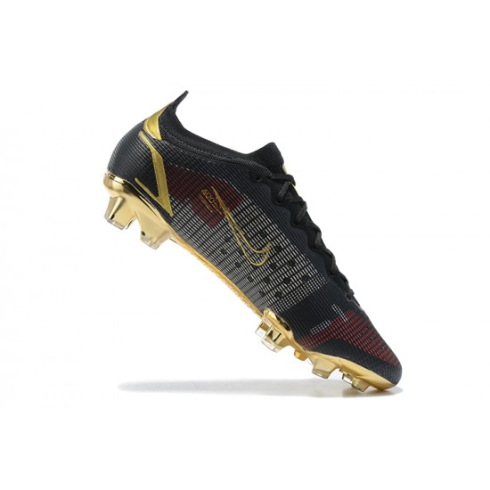 Kopacky Nike Mercurial Vapor Xiv Elite FG Černá Zlato Deepwine Low Pánské