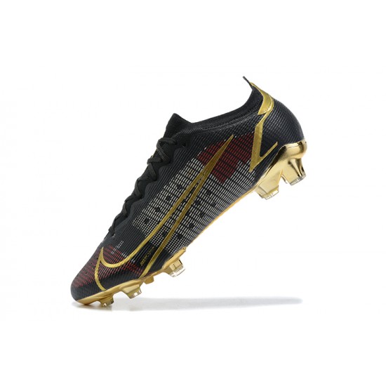 Kopacky Nike Mercurial Vapor Xiv Elite FG Černá Zlato Deepwine Low Pánské