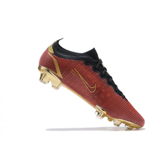 Kopacky Nike Mercurial Vapor Xiv Elite FG Deepwine Zlato Černá Low Pánské