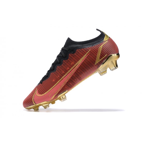 Kopacky Nike Mercurial Vapor Xiv Elite FG Deepwine Zlato Černá Low Pánské