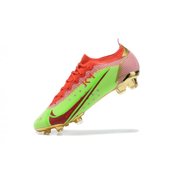 Kopacky Nike Mercurial Vapor Xiv Elite FG Červené Zelená Zlato Low Pánské