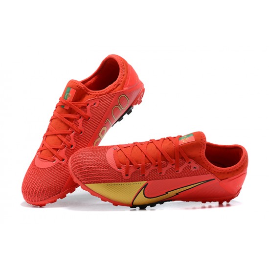 Kopacky Nike Vapor 13 Pro TF Červené Zlato Černá Low Pánské