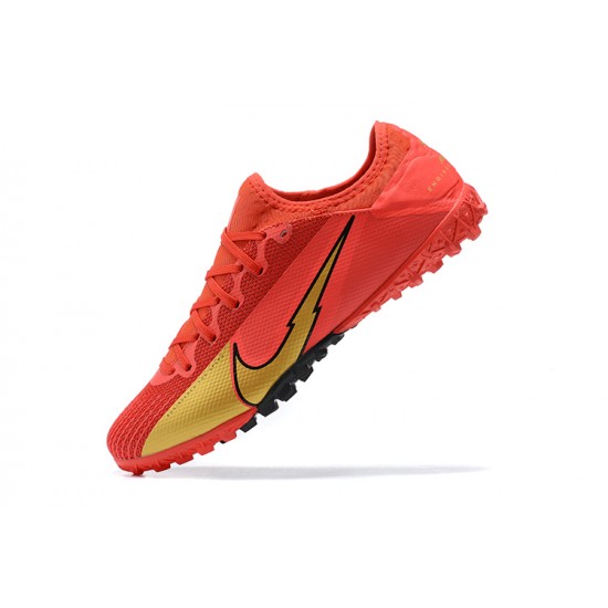 Kopacky Nike Vapor 13 Pro TF Červené Zlato Černá Low Pánské