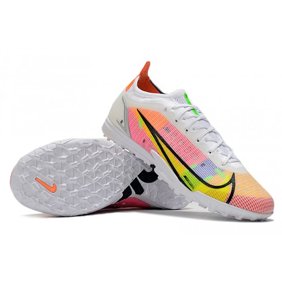 Kopacky Nike Vapor 14 Elite TF Low Žlutý Růžový Bílý Pánské