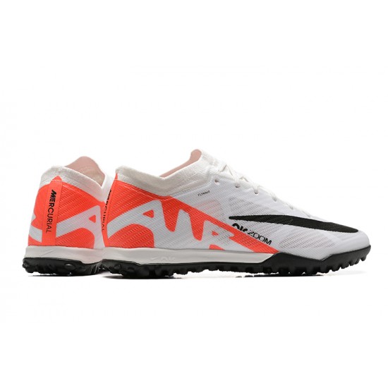 Kopacky Nike Vapor 15 Academy TF Bílý Černá Oranžovýý Pánské Low