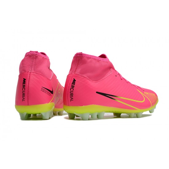 Kopacky Nike Air Zoom Mercurial Superfly IX Academy AG High Zelená Růžový Pánské Dámské