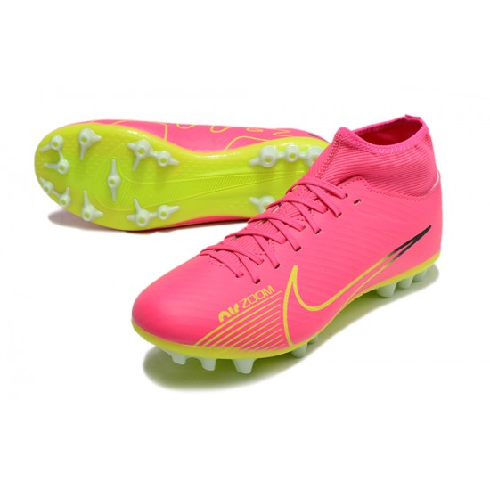Kopacky Nike Air Zoom Mercurial Superfly IX Academy AG High Zelená Růžový Pánské Dámské
