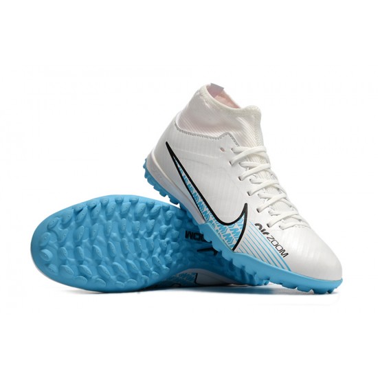 Kopacky Nike Air Zoom Mercurial Superfly IX Academy TF High Modrý Bílý Pánské Dámské