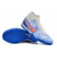 Kopacky Nike Air Zoom Mercurial Superfly IX Academy TF High Bílý Modrý Pánské Dámské