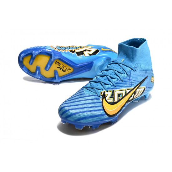 Kopacky Nike Air Zoom Mercurial Superfly IX Elite FG High Modrý Žlutý Pánské Dámské