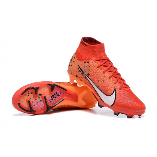 Kopacky Nike Air Zoom Mercurial Superfly IX Elite FG High Oranžovýý Černá Bílý Pánské Dámské